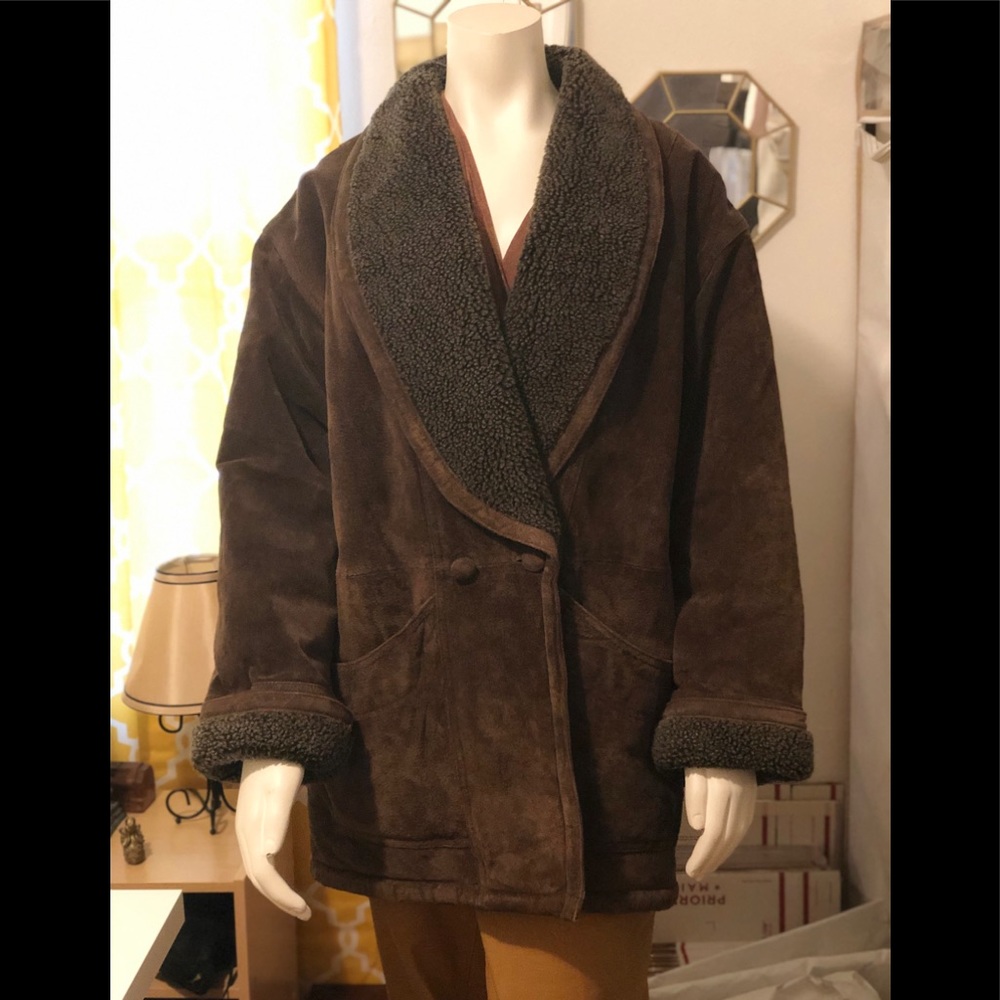 Super Warm 🥰 Preston & York Leather Coat 🧥